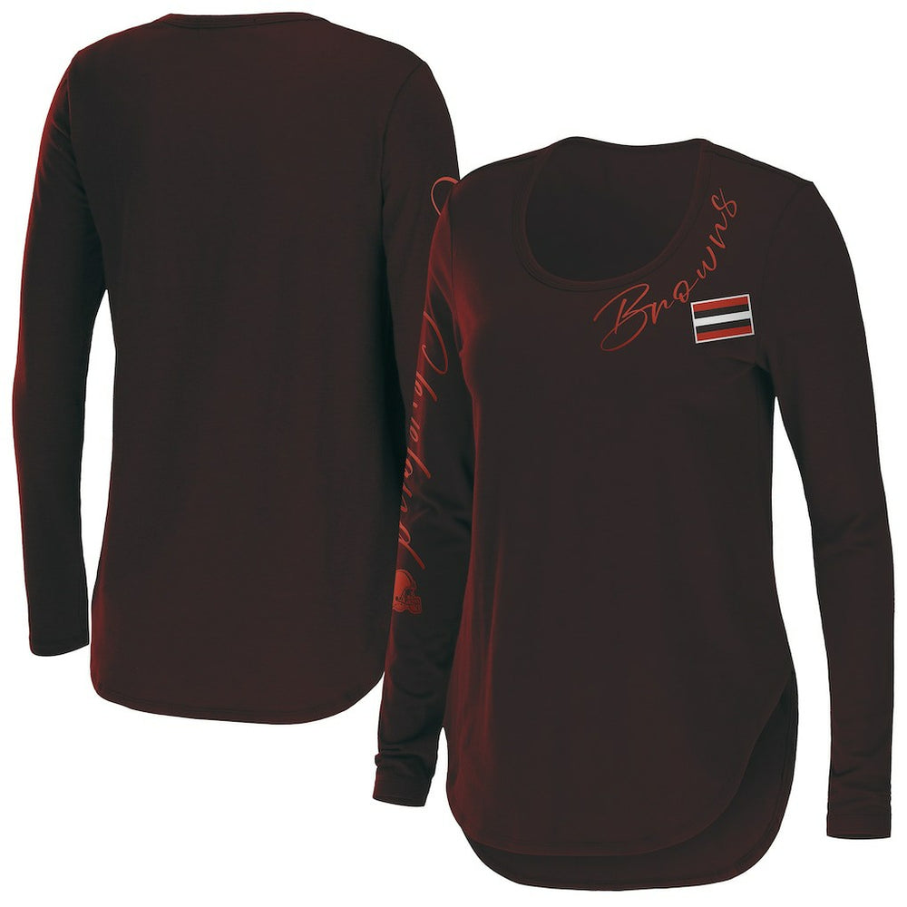 Cleveland Browns WEAR by Erin Andrews Women's Team Scoop Neck T-Shirt