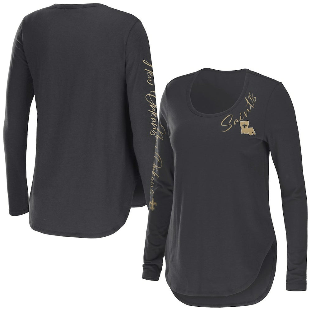 New Orleans Saints WEAR by Erin Andrews Women's Team Scoop Neck T-Shirt