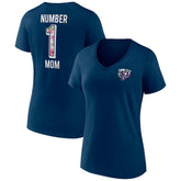 Chicago Bears Fanatics Women's Plus Size Mother's Day #1 Mom V-Neck T-Shirt