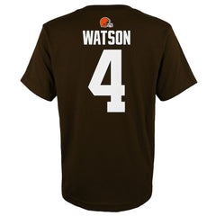 Cleveland Browns Deshaun Watson Youth Mainliner Player Name & Number T-Shirt