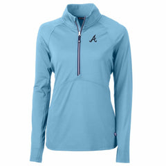 Atlanta Braves Cutter & Buck Women's Adapt Eco Knit Stretch Recycled Half-Zip Pullover Top | MLB US