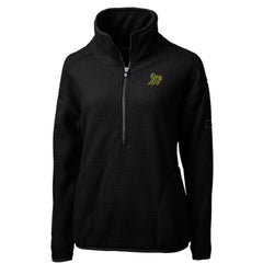 Athletics Cutter & Buck Women's Cascade Eco Sherpa Fleece Quarter-Zip Pullover Jacket | MLB Sale