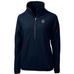 Chicago Cubs Cutter & Buck Women's Cascade Eco Sherpa Fleece Quarter-Zip Pullover Jacket | MLB US