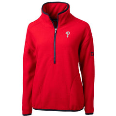 Philadelphia Phillies Cutter & Buck Women's Cascade Eco Sherpa Fleece Quarter-Zip Pullover Jacket | MLB US