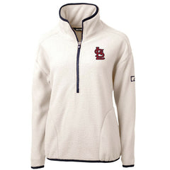 St. Louis Cardinals Cutter & Buck Women's Cascade Eco Sherpa Fleece Quarter-Zip Pullover Jacket | MLB On Sale