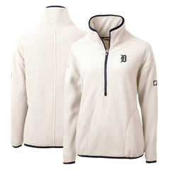 Detroit Tigers Cutter & Buck Women's Cascade Eco Sherpa Fleece Quarter-Zip Pullover Jacket | MLB Discount