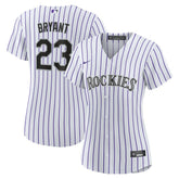 Kris Bryant Colorado Rockies Women's Replica Player Jersey - White/Purple