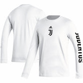 Juventus Team Crest Long Sleeve T-Shirt White - Adidas