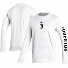 Juventus Team Crest Long Sleeve T-Shirt White - Adidas
