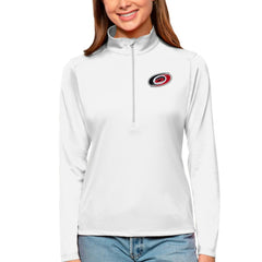 Carolina Hurricanes Antigua Women's Tribute Quarter-Zip Pullover Top Outlet