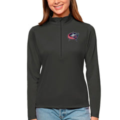 Columbus Blue Jackets Antigua Women's Tribute Quarter-Zip Pullover Top Online