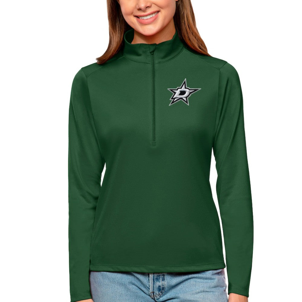 Dallas Stars Antigua Women's Tribute Quarter-Zip Pullover Top Outlet
