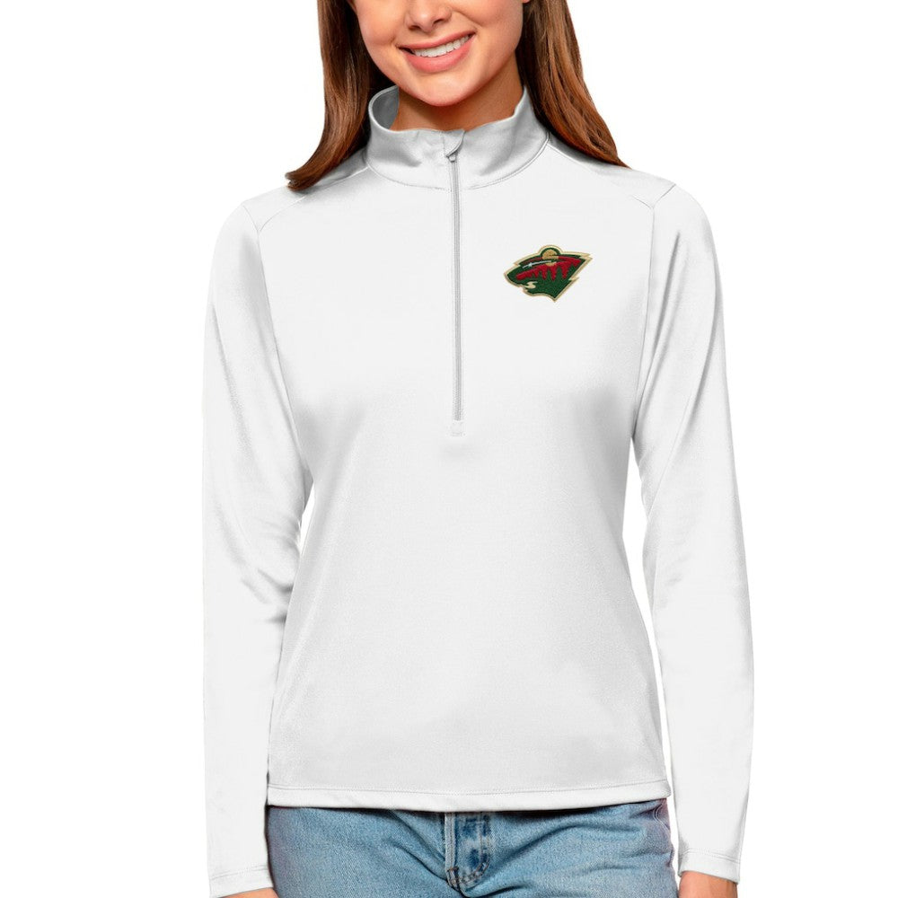 Minnesota Wild Antigua Women's Tribute Quarter-Zip Pullover Top Online