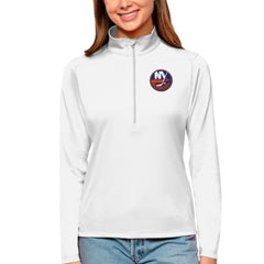 New York Islanders Antigua Women's Tribute Quarter-Zip Pullover Top Discount
