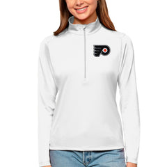 Philadelphia Flyers Antigua Women's Tribute Quarter-Zip Pullover Top Sale
