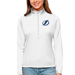 Tampa Bay Lightning Antigua Women's Tribute Quarter-Zip Pullover Top Sale