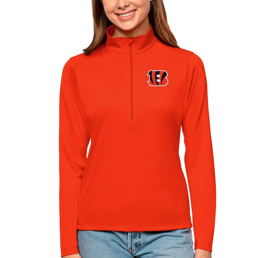 Cincinnati Bengals Antigua Women's Tribute Half-Zip Top