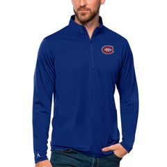 Montreal Canadiens Antigua Tribute Quarter-Zip Pullover Top For Sale