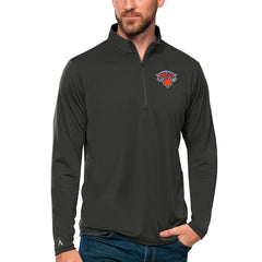 New York Knicks Antigua Tribute Quarter-Zip Pullover Top New