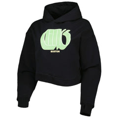 Boston Celtics Lusso Women's Layla World Tour Cropped Pullover Hoodie Discount
