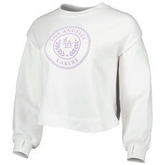 Los Angeles Lakers Lusso Women's Lola Ball and Chain Pullover Sweatshirt Outlet