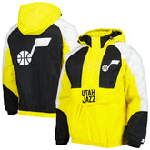 Utah Jazz Starter Body Check Raglan Hoodie Half-Zip Jacket Discount