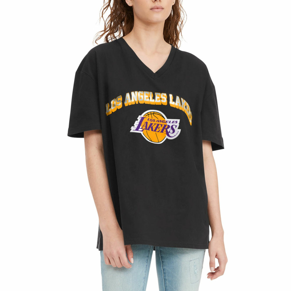 Los Angeles Lakers Tommy Jeans Women's Ashley V-Neck T-Shirt On Sale