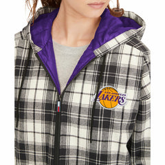 Los Angeles Lakers Tommy Jeans Women's Molly Flannel Full-Zip Hoodie On Sale