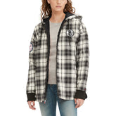 Brooklyn Nets Tommy Jeans Women's Molly Flannel Full-Zip Hoodie Outlet