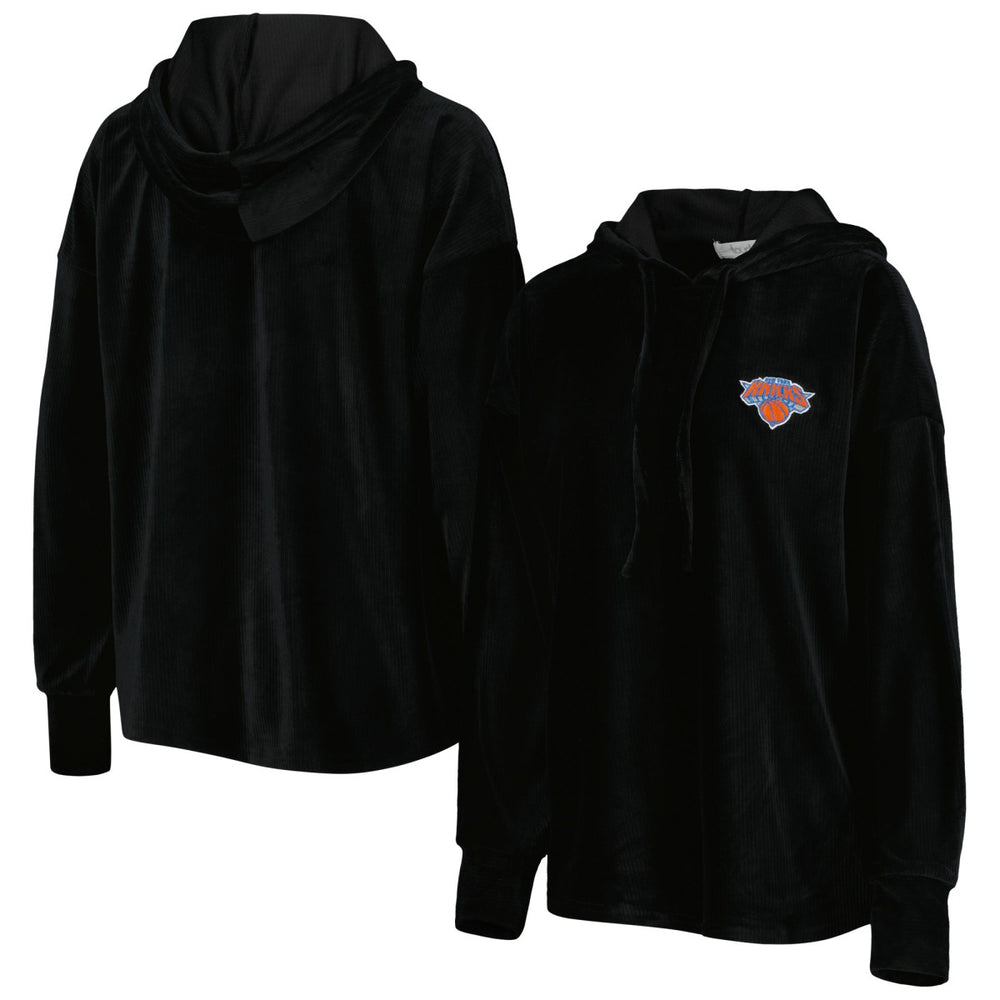 New York Knicks Touch Women's End Line Velour Pullover Hoodie On Sale
