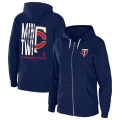 Minnesota Twins WEAR by Erin Andrews Women's Sponge Fleece Full-Zip Hoodie | MLB Outlet