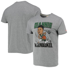 Giannis Antetokounmpo Milwaukee Bucks Homage Caricature Tri-Blend T-Shirt Online