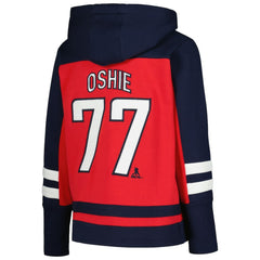 TJ Oshie Washington Capitals Youth Ageless Must-Have V-Neck Name & Number Pullover Hoodie Sale