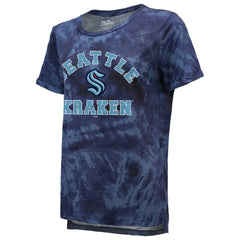 Seattle Kraken Majestic Threads Women's Boyfriend Tie-Dye T-Shirt On Sale