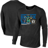 Brooklyn Nets Majestic Threads City and State Tri-Blend Long Sleeve T-Shirt Outlet