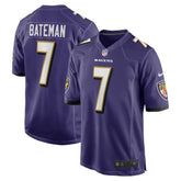 Baltimore Ravens Nike Rashod Bateman Game Player Jersey
