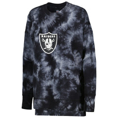 Las Vegas Raiders MSX by Michael Strahan Women's Bailey Tie-Dye Pullover Sweatshirt