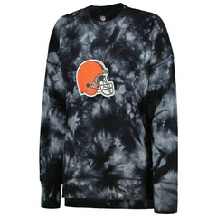 Cleveland Browns MSX by Michael Strahan Women's Bailey Tie-Dye Tri-Blend Pullover Sweatshirt