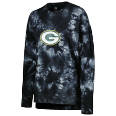 Green Bay Packers MSX by Michael Strahan Women's Bailey Tie-Dye Tri-Blend Pullover Sweatshirt