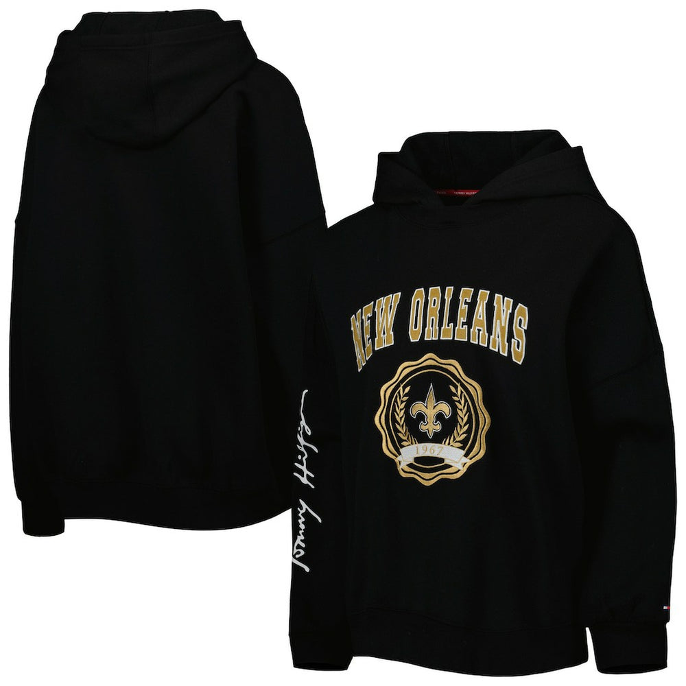 New Orleans Saints Tommy Hilfiger Women's Becca Drop Shoulder Pullover Hoodie