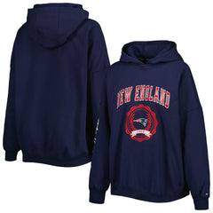 New England Patriots Tommy Hilfiger Women's Becca Drop Shoulder Pullover Hoodie