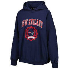 New England Patriots Tommy Hilfiger Women's Becca Drop Shoulder Pullover Hoodie