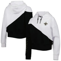 New Orleans Saints DKNY Sport Women's Bobbi Color Blocked Pullover Hoodie