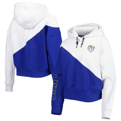 Los Angeles Rams DKNY Sport Women's Bobbi Color Blocked Pullover Hoodie