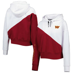 Washington Commanders DKNY Sport Women's Bobbi Color Blocked Pullover Hoodie