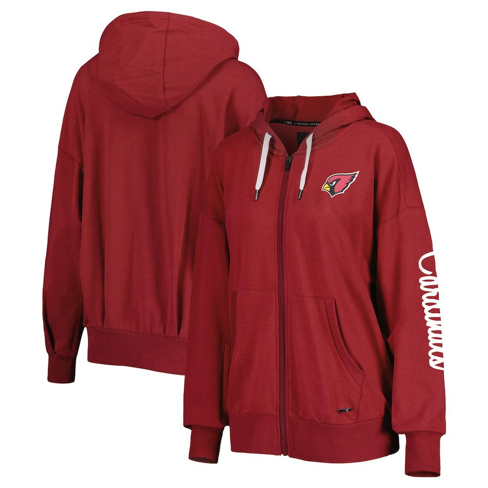Arizona Cardinals MSX by Michael Strahan Women's Emerson Lightweight Full-Zip Hoodie