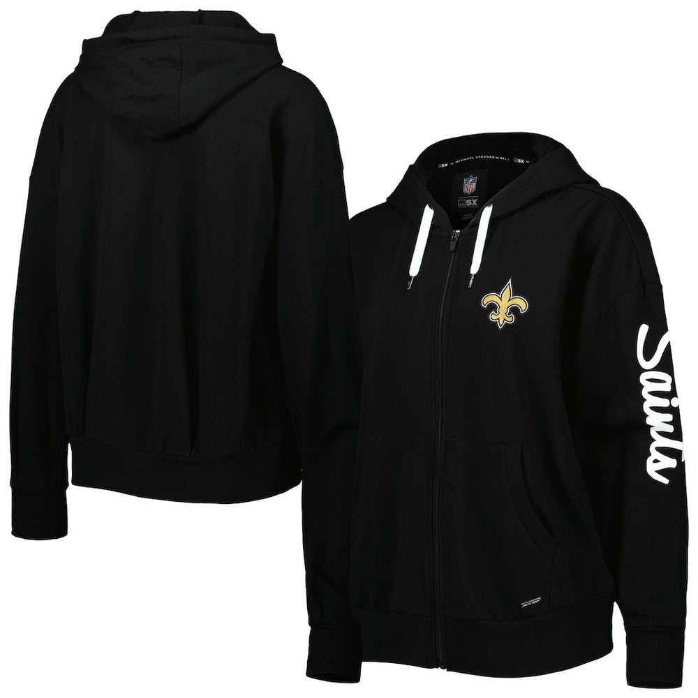 New Orleans Saints MSX by Michael Strahan Women's Emerson Lightweight Full-Zip Hoodie