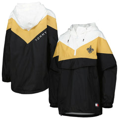 New Orleans Saints Tommy Hilfiger Women's Staci Half-Zip Hoodie Windbreaker Jacket