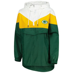 Green Bay Packers Tommy Hilfiger Women's Staci Half-Zip Hoodie Windbreaker Jacket
