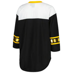 Pittsburgh Steelers G-III 4Her by Carl Banks Women's Double Team 3/4-Sleeve Lace-Up T-Shirt